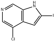 4-氯-2-碘-1H-吡咯并[2,3-C]吡啶 结构式
