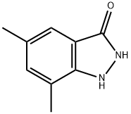 5,7-DIMETHYL-3-HYDROXY 1H-INDAZOLE 结构式