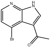 3-乙酰基-4-溴-7-氮杂吲哚 结构式