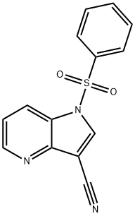 3-Cyano-1-(phenylsulfonyl)-4-azaindole 结构式