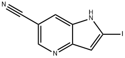 6-Cyano-2-iodo-4-azaindole 结构式
