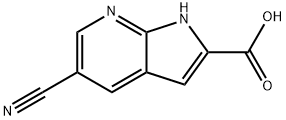 5-氰基-1H-吡咯并[2,3-B]吡啶-2-羧酸 结构式