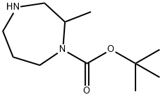 2-甲基-1,4-二氮杂环庚烷-1-甲酸叔丁酯 结构式