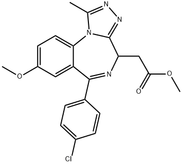甲基2-(6-(4-氯苯基)-8-甲氧基-1-甲基-4H-苯并[F]〔1,2,4〕三唑并〔4,3-A 结构式