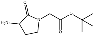 2-(3-氨基-2-氧代吡咯烷-1-基)乙酸叔丁酯 结构式