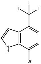 7-BROMO-4-TRIFLUOROMETHYL-1H-INDOLE 结构式