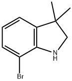 7-溴-3,3-二甲基吲哚啉 结构式