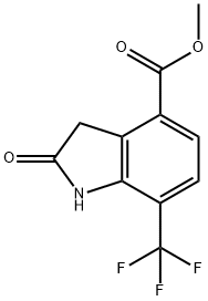 METHYL 2-OXO-7-(TRIFLUOROMETHYL)INDOLINE-4-CARBOXYLATE 结构式