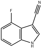 4-氟-1H-吲哚-3-甲腈 结构式