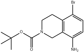 2-BOC-5-溴-1,2,3,4-四氢异喹啉-8-胺 结构式