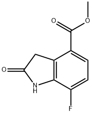 7-氟-2-氧代吲哚啉-4-羧酸甲酯 结构式