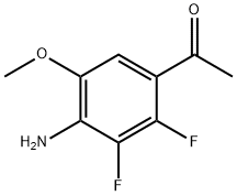 1-(4-Amino-2,3-difluoro-5-methoxy-phenyl)-ethanone 结构式