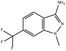 1-甲基-6-(三氟甲基)-1H-吲唑-3-胺 结构式