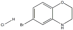 6-溴-3,4-二氢-2H- 苯并[1,4]恶嗪盐酸盐 结构式