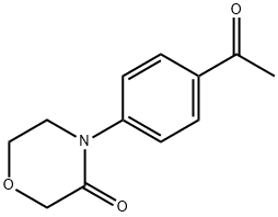 4-(4-乙酰基苯基)吗啉-3-酮 结构式