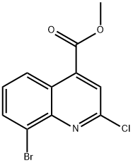 8-溴-2-氯喹啉-4-甲酸甲酯 结构式