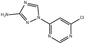 1-(6-氯嘧啶-4-基)-1H-1,2,4-3-氨基-1,2,4-三氮唑 结构式