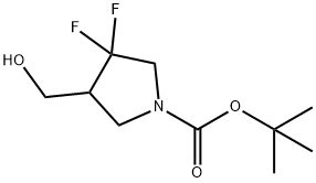 3,3-二氟-4-(羟甲基)吡咯烷-1-甲酸叔丁酯 结构式