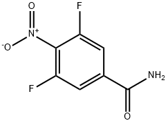 3,5-二氟-4-硝基苯甲酰胺 结构式