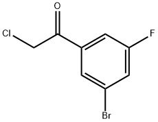 1-(3-溴-5-氟)-2-氯苯乙酮 结构式