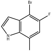 4-溴-5-氟-7-甲基-1H-吲哚 结构式