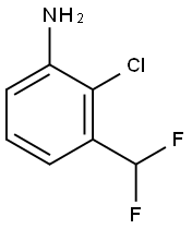 2-氯-3-(二氟甲基)苯胺 结构式