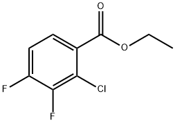 2-氯-3,4-二氟苯甲酸乙酯 结构式