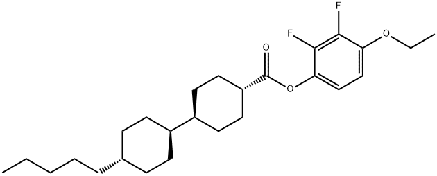 (反式,反式)-4'-戊基-[1,1'-联环己基]-4-羧酸 4-乙氧基-2,3-二氟苯基酯 结构式