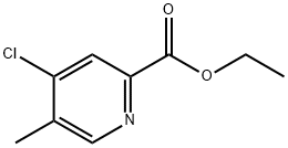 4-氯-5-甲基吡啶-2-羧基乙酯 结构式