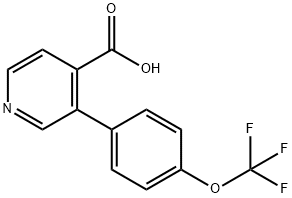 3-(4-三氟甲氧基苯基)异烟酸 结构式