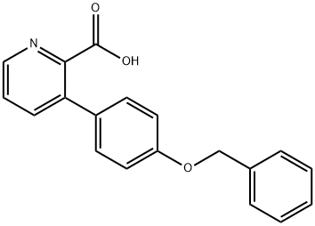 3-(4-Benzyloxyphenyl)picolinic acid 结构式