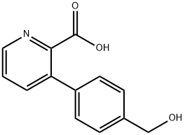 3-(4-HydroxyMethylphenyl)picolinic acid 结构式