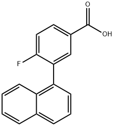 4-Fluoro-3-(naphthalen-1-yl)benzoic acid 结构式