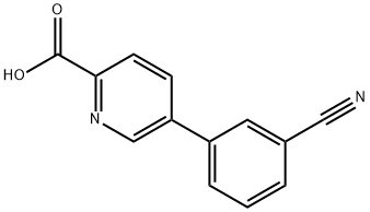 5-(3-氰基苯基)皮考啉酸 结构式