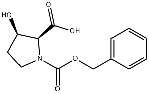 CBZ-顺式-3-羟基-L-脯氨酸 结构式