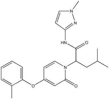 4-Methyl-N-(1-Methyl-1H-pyrazol-3-yl)-2-(2-oxo-4-(o-tolyloxy)pyridin-1(2H)-yl)pentanaMide 结构式