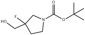 1-叔丁氧羰基-3-氟吡咯烷-3-甲醇 结构式