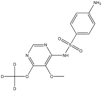 磺胺邻二甲氧基嘧啶氘代物 结构式