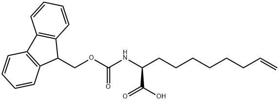 (S)-2-((((9H-芴-9-基)甲氧基)羰基)氨基)癸-9-烯酸 结构式