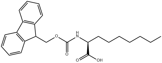 FMOC-(S)-2-氨基壬酸 结构式