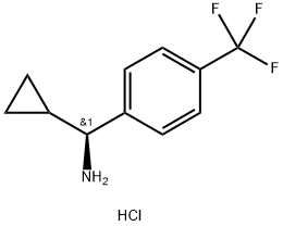 (S)-CYCLOPROPYL(4-(TRIFLUOROMETHYL)PHENYL)METHANAMINE HYDROCHLORIDE 结构式