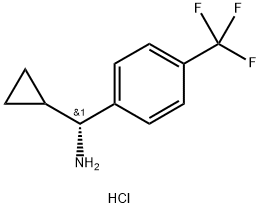 (R)-CYCLOPROPYL(4-(TRIFLUOROMETHYL)PHENYL)METHANAMINE HYDROCHLORIDE 结构式