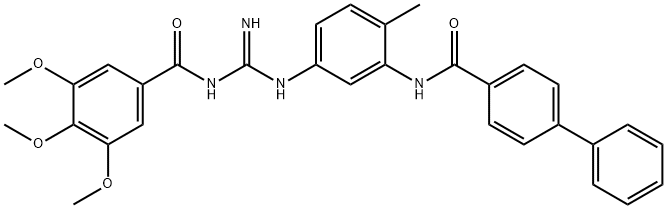 [1,1'-Biphenyl]-4-carboxaMide, N-[5-[[iMino[(3,4,5-triMethoxybenzoyl)aMino]Methyl]aMino]-2-Methylphenyl]- 结构式