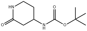叔-丁基 N-(2-氧亚基哌啶-4-基)氨基甲酯 结构式