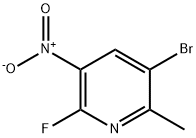 3-溴-6-氟-2-甲基-5-硝基吡啶 结构式