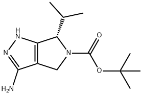 (6S)-3-氨基-4,6-二氢-6-(1-甲基乙基)吡咯并[3,4-C]吡唑-5(1H)-羧酸叔丁酯 结构式