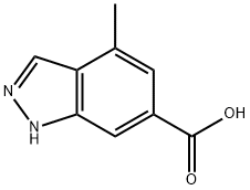 4-甲基-1H-吲唑-6-羧酸 结构式