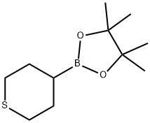 4,4,5,5-四甲基-2-(四氢-2H-噻喃-4-基)-1,3,2-二氧硼烷 结构式