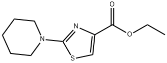 2-(哌啶-1-基)噻唑-4-羧酸乙酯 结构式