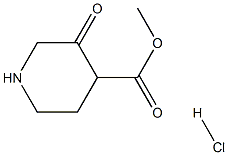 甲基3-氧代哌啶-4-羧酸酯盐酸盐 结构式